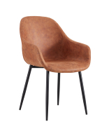 Chaise en tissu de style nordique moderne et confortable avec rembourrage épais en éponge, chaise de détente anti-fatigue pour hôtel et café