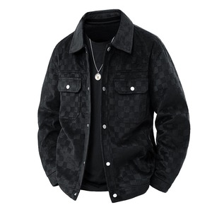 Heavy Rabbit Hair Corduroy Solid Vintage Men's Windproof Reversible <strong>Heated</strong> <strong>Jacket</strong> Autumn New Retro Lapel Front Logo - Product Image 1