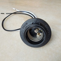 Douille de lampe à vis en bakélite AK-TECH E27 avec support M10 pour suspension, 250V, utilisation intérieure/extérieure, CE ROHS