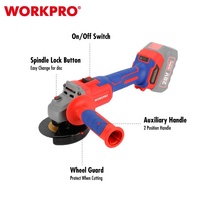 WORKPRO 20V 100MM meuleuse d'angle sans fil sans balai meuleuse électrique outils électriques meuleuse d'angle industrielle à batterie au Lithium