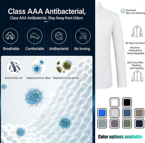 Camicia <span class=keywords><strong>da</strong></span> Uomo a Maniche Lunghe in Puro Cotone a 4 Fili, DP4.0 Senza Stiratura, Non Elasticizzata, Camicia Formale Bianca Moderna per Business - Product Image 6