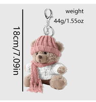Jouets en peluche personnalisés en gros, mignons ours en peluche en coton, animaux en peluche doux, porte-clés 18 cm