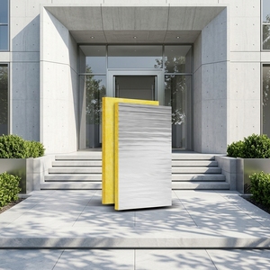 Pannello Isolante in Lana di Vetro Ecologico Senza Amianto, Ignifugo, Termico e Acustico <span class=keywords><strong>per</strong></span> Case Prefabbricate - Product Image 1