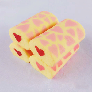 Jouet Squishy en PU Super Doux et Adhésif en Forme de Rouleau de Gâteau à Motif Cœur, à Rebond Lent, Anti-Stress, Cadeau pour Enfants et Adultes, Vente en Gros - Product Image 1