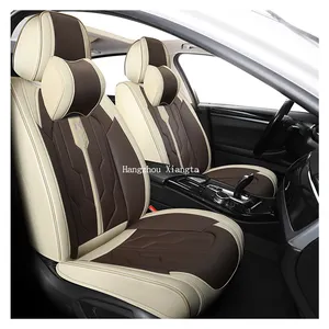 Pu Leather 5d Universal Car Seat Cushion Car Interior Accessories Waterproof Full Set Car Seat Cover For Five Seats