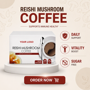 GANOHERB Caffè Istantaneo al Reishi Ganoderma Senza Zucchero, <span class=keywords><strong>Polvere</strong></span> per <span class=keywords><strong>Cappuccino</strong></span> con Aroma di Spezie ed Erbe per il Benessere - Product Image 2