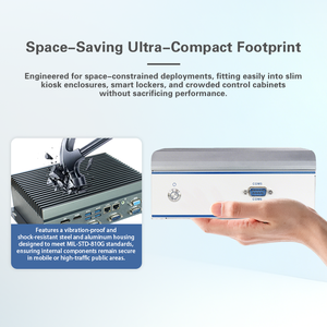 PC Box Fanless Haute Performance pour Fonctionnement Continu 24/7, Ordinateur <span class=keywords><strong>Embarqué</strong></span> pour Kiosque Libre-Service et Terminal Gouvernemental - Product Image 3