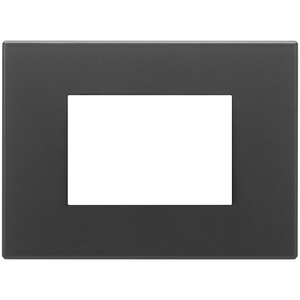 Satin Black Wall <b>Plate</b> 15.8 X 14.1 Cm For <b>Switches</b> - Product Image 1
