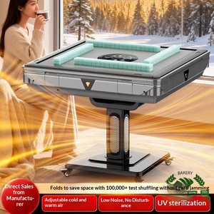 Mesa de Mahjong Plegable con Calefacción y Silencio Automático, Modelo 2025, para Uso Doméstico, con Rodillos, Doble Uso, para Cuatro Jugadores, 2025 Low-bas - Product Image 4