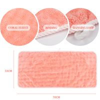 Serviette de bain en polaire corail unie pour adulte, séchage rapide, antibactérienne, plus douce, avec effet bulles, serviette de soin personnel