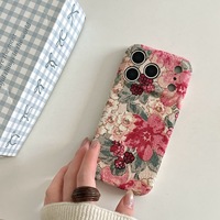 Koleksi Kain Beludru Retro Mewah Musim Gugur dan Musim Dingin Cocok untuk Casing Ponsel IPhone17Promax iPhone 16 Modis 15 14 13