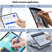 Stylet capacitif double tête en métal pour tablette et téléphone portable, compatible iPad, Tab et Mi Pad, idéal pour la prise de notes manuscrites