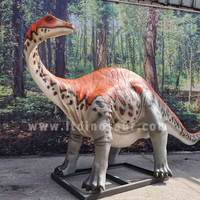 Personnalisez la grande statue géante grandeur nature de dinosaure de parc à thème extérieur artificiel de mini golf en fibre de verre pour la vente de jardin
