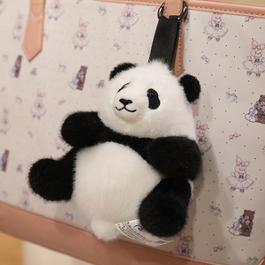 INS mignon Panda petit porte-clés mignon en peluche <span class=keywords><strong>pellets</strong></span> pondérés Panda poupée porte-clés - Product Image 3
