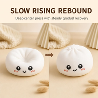 Jouet anti-stress Squishy Dumpling à remontée lente, jouet à presser doux en forme de nourriture pour soulager le stress, jouet sensoriel de bureau pour adultes