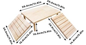 Su misura Drago barbuto crogiolante piattaforma, in legno rettile grotta nascondiglio con rampa di arrampicata, leopardo gechi lucertole tartarughe criceti - Product Image 3