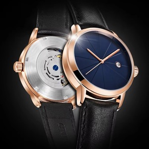 Reloj Mecánico Personalizado Minimalista para Hombre, Esfera Simple, Estilo Ejecutivo, Reloj de Pulsera de Acero Inoxidable de Lujo, Resistente al Agua, de Diseño - Product Image 6