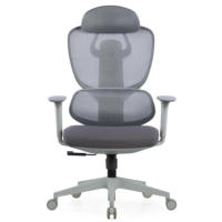 Nouvelle chaise de bureau exécutive ergonomique moderne en maille, pivotante et inclinable, avec accoudoirs 4D, appui-tête 3D et repose-pieds, en plastique robuste pour bureau à domicile