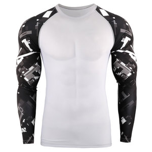 Camiseta Deportiva de Compresión para Hombre, Sublimada, Transpirable, de Secado Rápido, de Alta Calidad, Personalizada, para Entrenamiento en el Gimnasio - Product Image 1