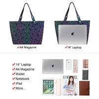 Tas Selempang LOVEVOOK Brand Reflection, Dompet, Set 3 Pcs, Tas Wanita Geometris Bercahaya, Tas Tangan Wanita Geometris