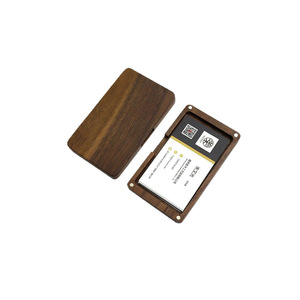 Porte-cartes de visite en noyer noir, fermeture magnétique de 4 pouces, pour hommes et femmes, usage au bureau - Product Image 5