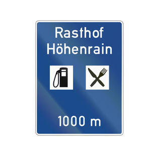 لافتة تحذير لمحطة الوقود مقاومة للماء عالية التحمل مخصصة من الألومنيوم مطبوعة بالأشعة فوق البنفسجية عاكسة للضوء لسلامة المرور - Product Image 2