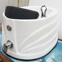 Bassin de bain de pieds en acrylique blanc avec massage combiné (air et remous) et design écologique - Achat immédiat disponible