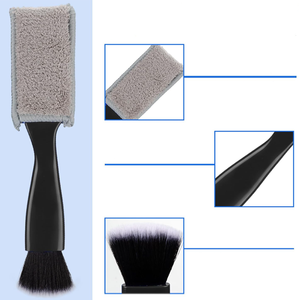 Cepillo de Doble Cabeza para <span class=keywords><strong>Limpieza</strong></span> de Autos, Cepillo de Detallado 2 en 1, Cepillo Portátil de Doble Extremo para Polvo con 2 Paños de <span class=keywords><strong>Limpieza</strong></span> - Product Image 5