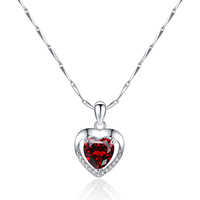 Liebe Herz Anhänger 925 Sterling Silber farbige Zirkon Birth stone Halskette für Mutter Grammom Großmutter Frauen Muttertag Geschenk