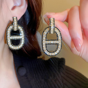 Orecchini Pendenti Geometrici Chic per Donne, Stile Francese, Gioielli Eleganti e alla Moda, Regalo Quotidiano - Product Image 1