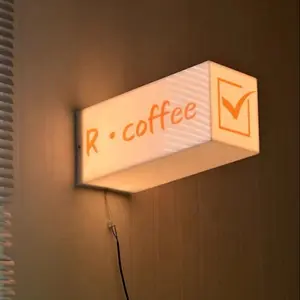 商店咖啡店立方体亚克力灯箱批发Led灯箱