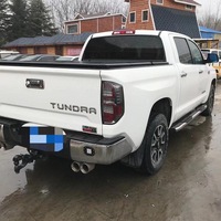 Couverture de benne pliante en trois parties en alliage d'aluminium noir pour Toyota Tundra Hilux Revo