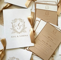Carte d'invitation personnalisée pour mariage et anniversaire, avec estampage à chaud, imprimable, en papier floral de luxe, avec logo personnalisé