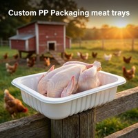 Barquettes d'emballage personnalisées en PP de qualité alimentaire pour viande et bœuf, idéales pour la vente au détail et les supermarchés