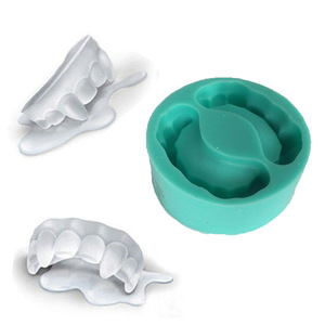 Halloween Vampire Tooth Silicone Mold Green Reusable Cake Decorating Supply Ice Cube Mold Arch Shape - Product Image 2