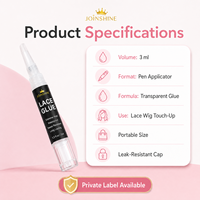 Fournisseur en gros de colle pour perruques en dentelle, adhésif transparent imperméable à séchage rapide pour salon