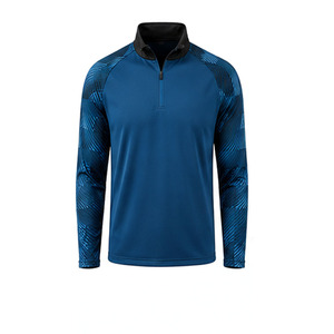 Haut de sport athlétique léger à manches longues pour homme, avec fermeture éclair, idéal pour l'entraînement de football et les séances de pratique - Product Image 2