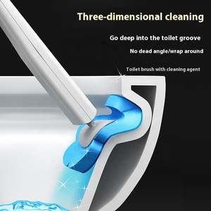 Kit de nettoyage de salle de bain : <span class=keywords><strong>Brosse</strong></span> WC jetable, <span class=keywords><strong>Brosse</strong></span> de nettoyage, Éponge de nettoyage, <span class=keywords><strong>Brosse</strong></span> WC en plastique pour interstices, Nettoyage sans angle mort - Product Image 6