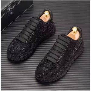 Chaussures décontractées pour hommes printemps-été, noires, tendance mode outdoor, à semelle épaisse antidérapante, style marche robuste - Product Image 3