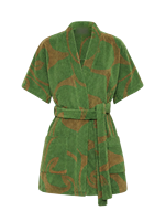 Robe de plage en coton jacquard Softextiles, peignoir court confortable en tissu éponge, kimono respirant pour la piscine, vente en gros