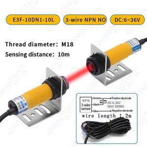 36V chùm tia laser cảm ứng quang điện cảm biến chuyển đổi E3F-10N1/10L hồng ngoại có thể nhìn thấy ánh sáng NPN không có 36V Cảm biến tiệm cận - Product Image 4