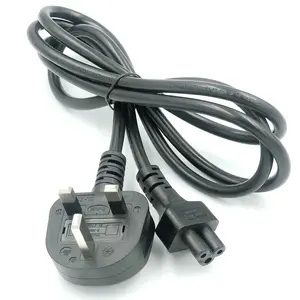 Kabel Daya 1.8M Hitam BS 1362 Standar Uk dengan H05VV-F C5 3G * 0,75mm2