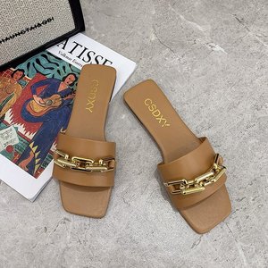 Dép Lê Đi Chơi Cho Nữ, Xăng Đan Lười Đế Bằng Thời Trang Âu Mỹ Đế Bằng Phù Hợp Mọi Trang Phục Đi Nghỉ Mát Thường Ngày - Product Image 6