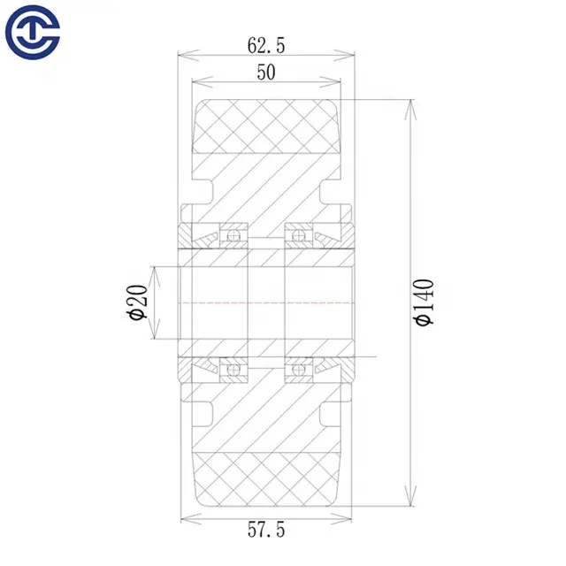 LindePuホイールフォークリフトホイールサプライヤー高品質バランスホイール140x50/62.5x20 0039933811電気パレットトロリーポリウレタン