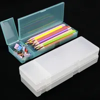 ג 'ל עטי מרקר עפרון מים צבע כתיבה עיפרון מקרה מחזיק אריזת זוגי דקר בית ספר עט קופסא פלסטיק תיבות מכתבים