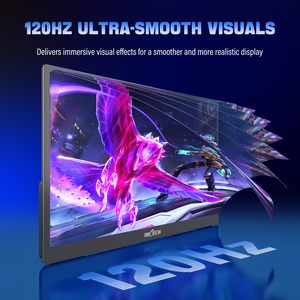 Moniteur portable IPS QHD 18,5 pouces 120 Hz 100 % sRGB HDR Freesync Écran mat pour ordinateur portable, <span class=keywords><strong>PC</strong></span>, consoles de jeux, usage domestique, bureau et voyage - Product Image 3