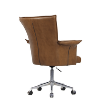 Chaise de bureau exécutive ergonomique moderne à dossier haut avec fonction massage, revêtement en cuir PU, cadre chromé, roulettes pivotantes