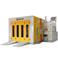 Cabine de peinture automobile de luxe 8m x 5.4m, chauffage électrique/diesel/gaz, brûleur diesel, éclairage LED, filtre haute efficacité