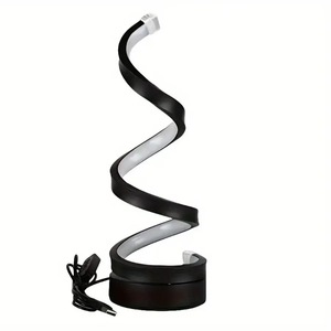 Bedroom <b>Bedside</b> <b>Lamp</b> - 3-way Dimmable <b>Touch</b> Light USB Power Supply, Modern Simple Dimmable Spiral <b>Bedside</b> <b>Lamp</b> - Product Image 4