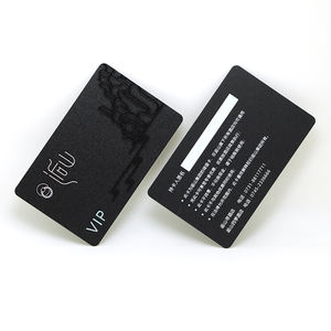 Hot Stamping Gold Laser UV Frosted Black PVC VIP Membership Card Offset <b>Printing</b> Magnetic Cards - Product Image 4